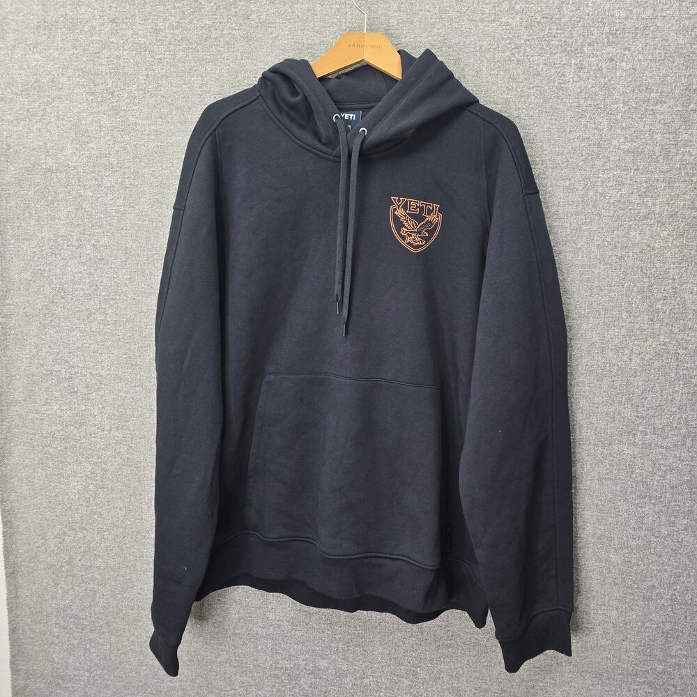 YETI EAGLE BADGE FLEECE HOODIE, SIZE L